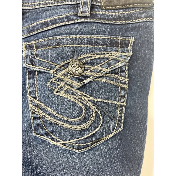 Silver Jeans Womens Suki Surplus Bootcut Blue Denim Mid Rise Flex 30 x 30 - Picture 4 of 7